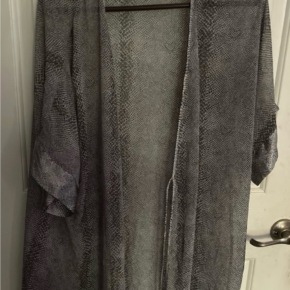 Delicates Gray Snake Print Cover-Up